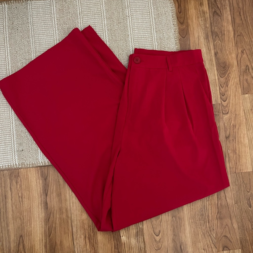 Red dress pants